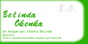 belinda okenka business card